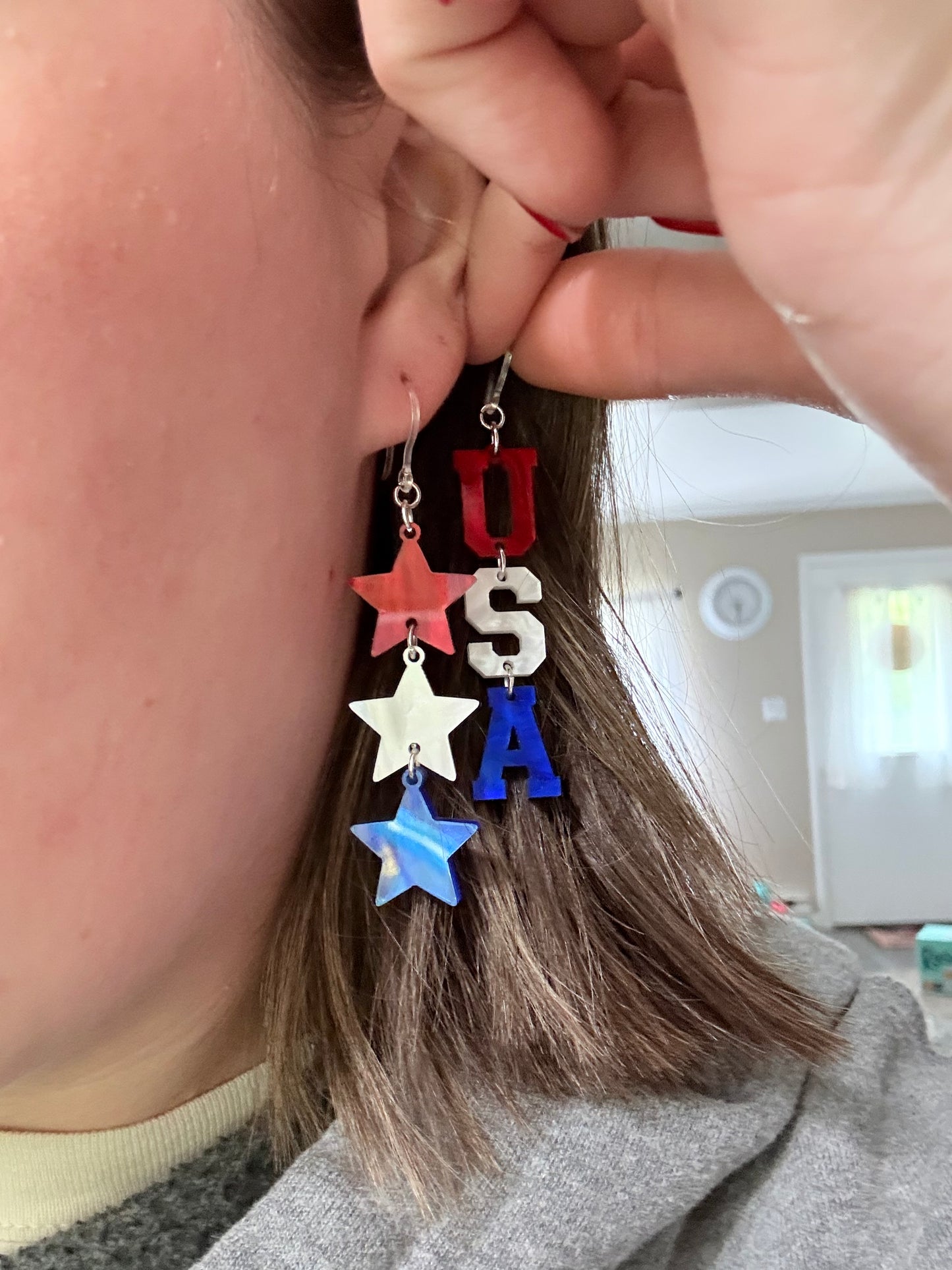USA Stars Dangles