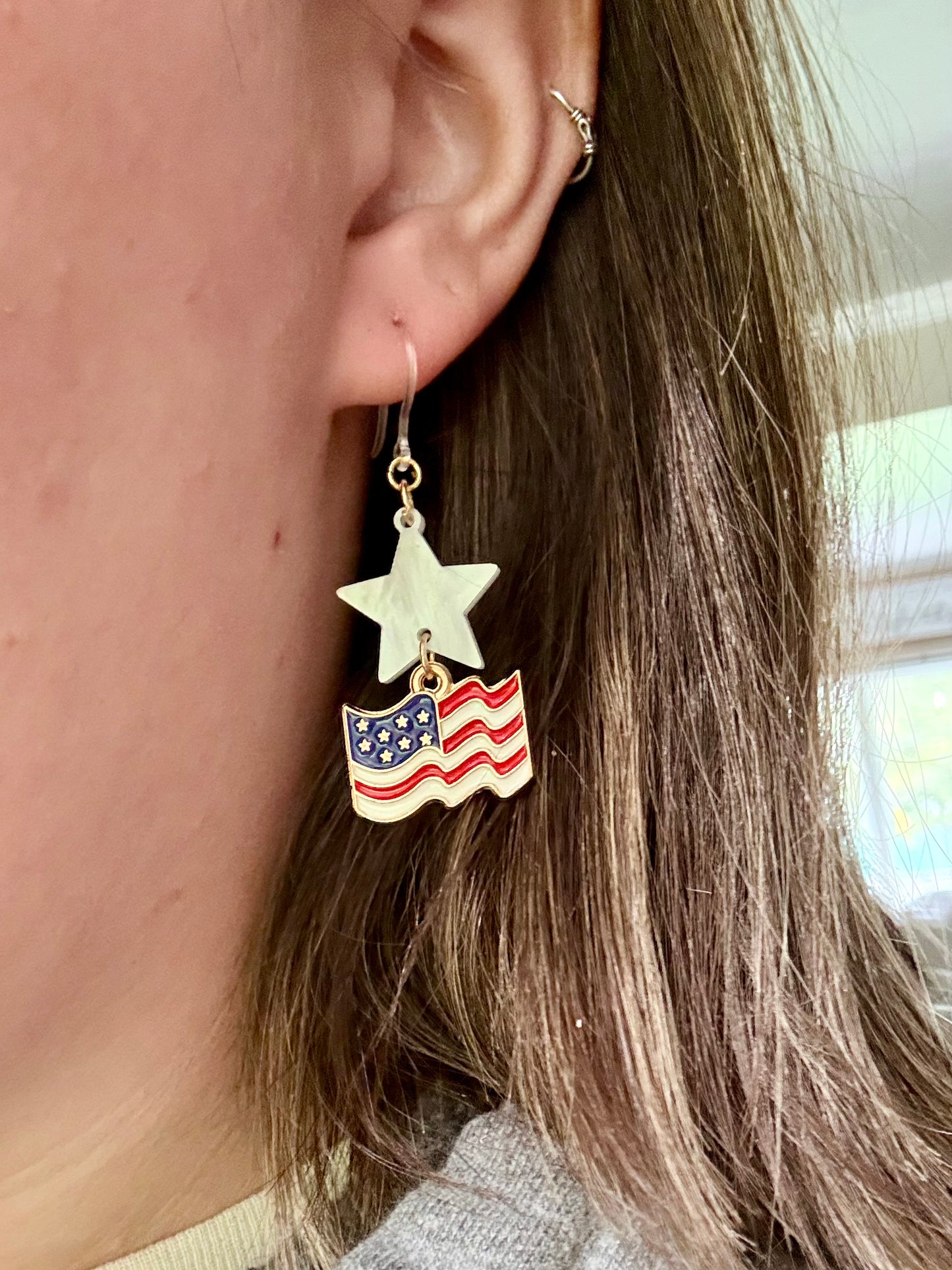 Flag Star Dangles