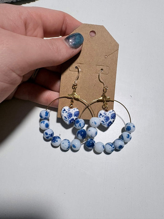 Beaded Hoop Earrings